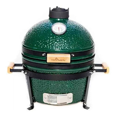 Horno A Leña Portátil Tromen Kamado Cerámico Puma Mini Verde