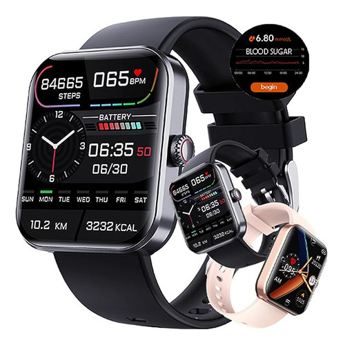Monitoreo De Glucosa En Sangre Bluetooth Smart Watch Spo