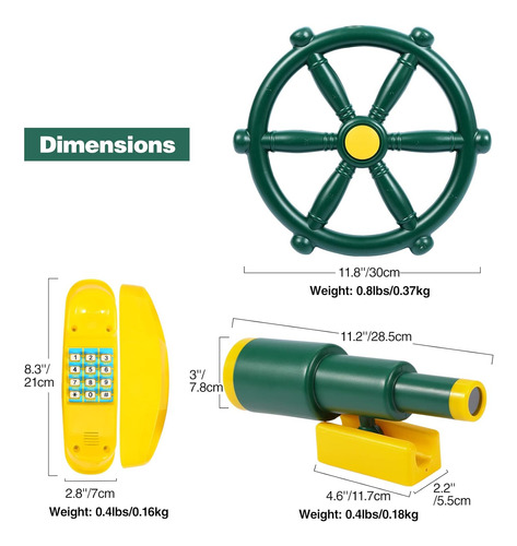 Juego De Barco Pirata Para Niños Con Telescopio Y Teléfono
