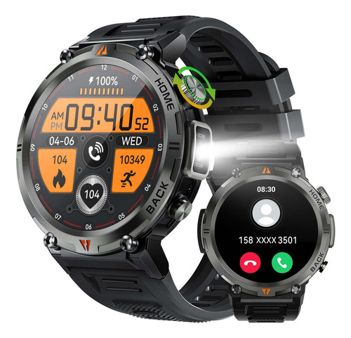 Reloj Militar Inteligente Ritmo Cardiaco Sueño Monitor Ke3 .