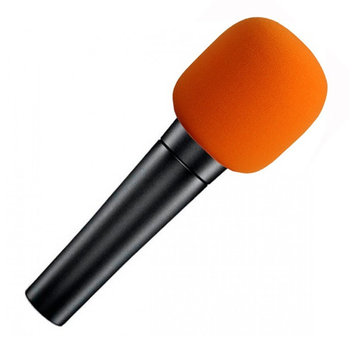 Esponja Protectora Color Naranja, Para Micrófono De Mano