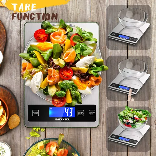 Báscula de Alimentos, Cocina, Digital con Tazón de Acero