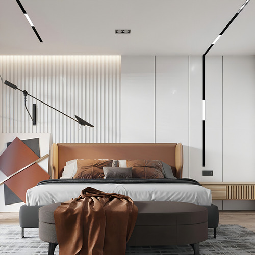 Luminária Difusa Linear Fixa 30w 60cm 3000k Trilho Magnético 48v