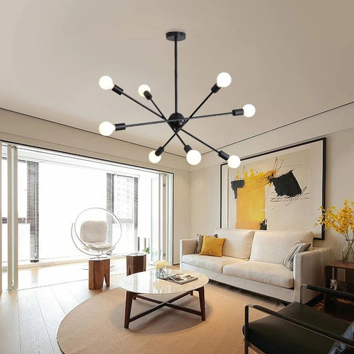 Lámpara Industrial De Techo Decorativas Colgantes De 8 Luces