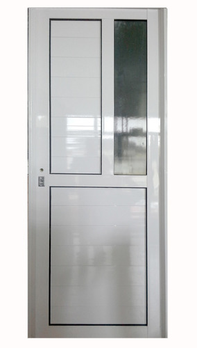 Puerta  Aluminio Blanco Exterior Reforzada 80 X 200 Vid Late