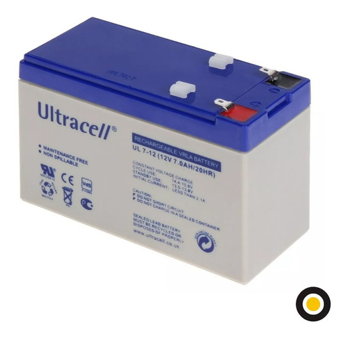 Imagen 1 de 7 de Bateria De Gel Ultracell 12v 7ah Recargable Alarma Ups Original