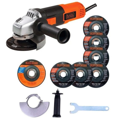 Esmeril Angular 4 1/2 820w Con 7 Discos G720p Black & Decker