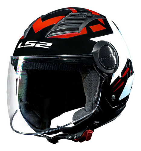 Casco Ls2 Semi Integral Airflow Starwar Negro Rojo 