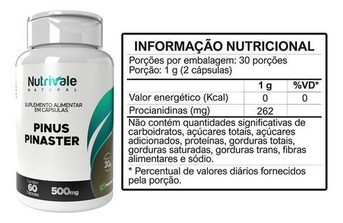 3 Potes Pinus Pinaster - P/ Circulação E Joelhos Nutrivale