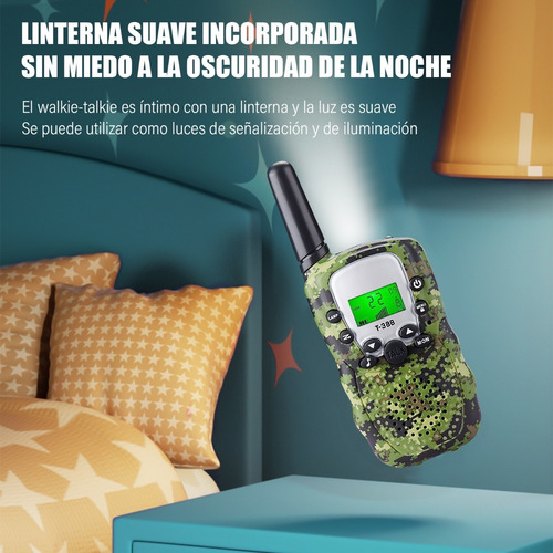 Imagen 4 de 7 de Un Par De Radio Walkie Talkie Para Niños De Diseño Camuflaje