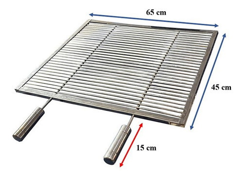 Grelha Uruguaia Aramada 65x45cm Inox 304 Churrasco Parrilla