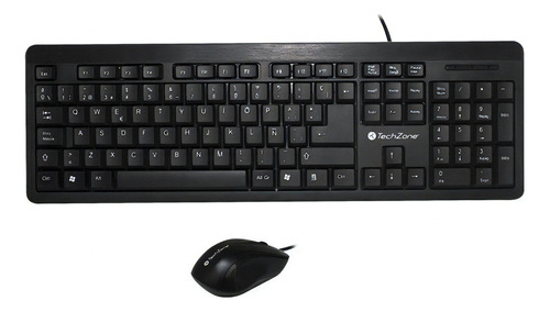 Teclado Inalámbrico Y Mouse Teclado De Tamaño Completo Compa Color del teclado Negro
