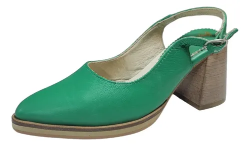 comprar Stiletto De Cuero Para Dama. Stiletto Abierto Benetton