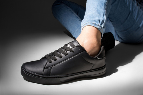 Imagen 7 de 8 de Tenis Blanco Negro Mujer Hombre Cosidos Unisex Casuales Pals