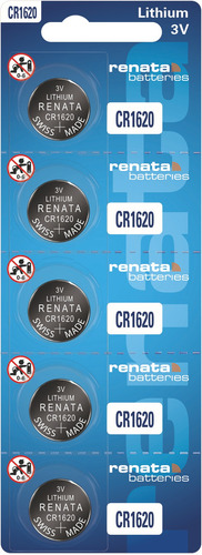 05 Baterias Pilhas Renata Cr1620 1 Cartela