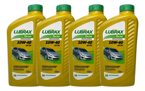 Kit 4l Óleo Motor Lubrax 10w40 Tecno Sn Semissintetico 1l