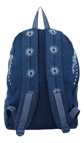 Mochila Farm Xodó Jeans Lenço Tropical Azul | Parcelamento sem juros