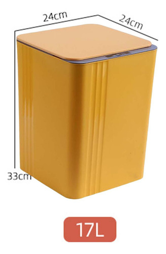 Lata De Lixo Lixeira Automática Lixeira Amarelo 17l