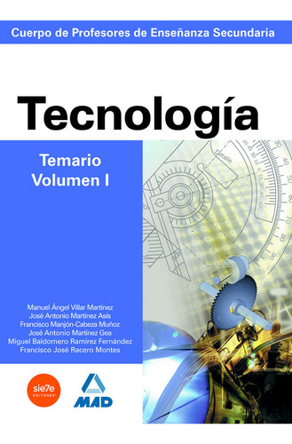 Temario Tecnologia I Profesores Secundaria - Villar M - Mart