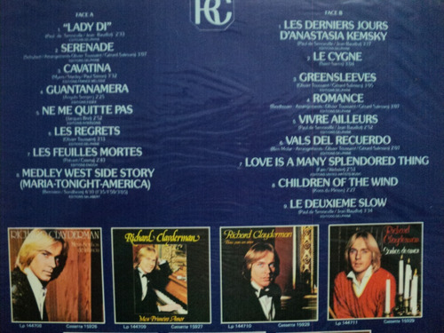 Imagem 2 de 2 de Lp Richard Clayderman- Sonhos- 1982- Zerado- Frete Baratinho