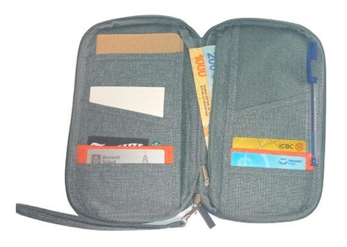 Imagen 4 de 6 de Organizador Viaje Porta Pasaporte Documento Celular Tarjetas