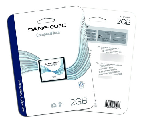 Dane-elec 2 Gb Tarjeta Memoria Compactflash Da-cf-2048-r