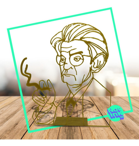 Imagen 1 de 2 de Silueta 2d Lacan Decoracion Psicologia Impreso 3d Plastico