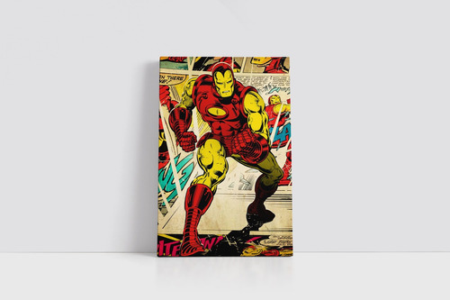Cuadro Iron Man Comic 50x75cm Lienzo Canvas