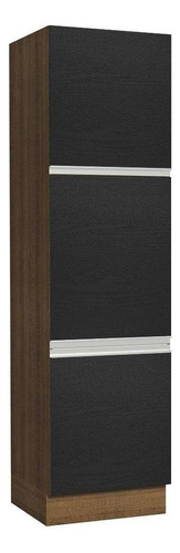 Paneleiro Madesa Glamy 60 Cm 3 Portas - Rustic/preto