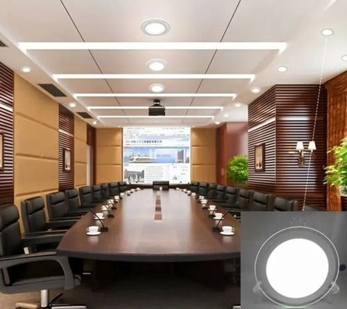 Pack X10 Foco Led Panel Cristal 6w Embutido Plafón Luz Frío