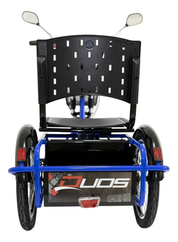 Triciclo Elétrico 800w Lítio Ré Farol E Alarme Fox Azul