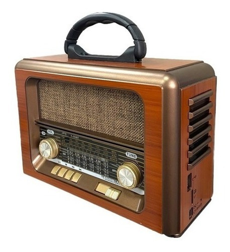 Radio Vintage Fm / Am Parlante Bluetooth Mp3 Recargable