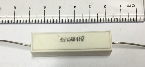 Resistencia Ceramica 15 Watt 4.7 Ohm 48x12mm G1-47 15w 4,7oh