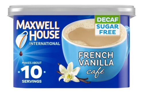 Café Maxwel House Decaf Sin Azúcar French Vanilla 114g