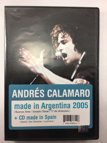 Dvd+cd Andres Calamaro Made In Argentina 2005 Made In Spain