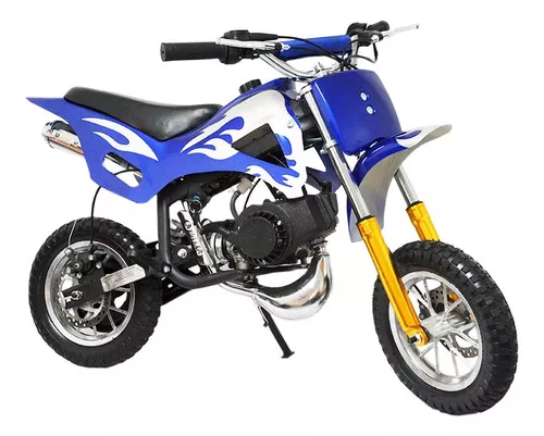 Mini Moto Motinha Elétrica Infantil Azul Cross 6v Luz Som