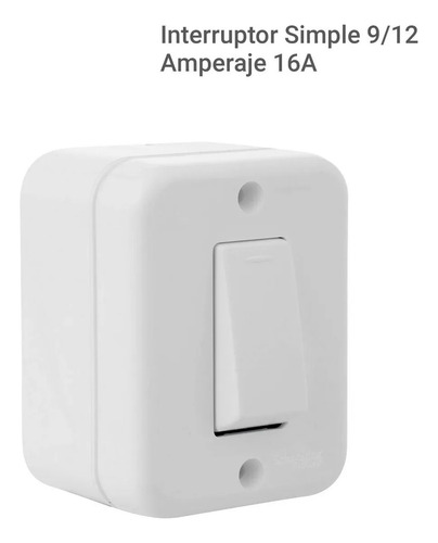 Interruptor Boton Simple 16a Sobrepuesto 9/12 Sello Sec
