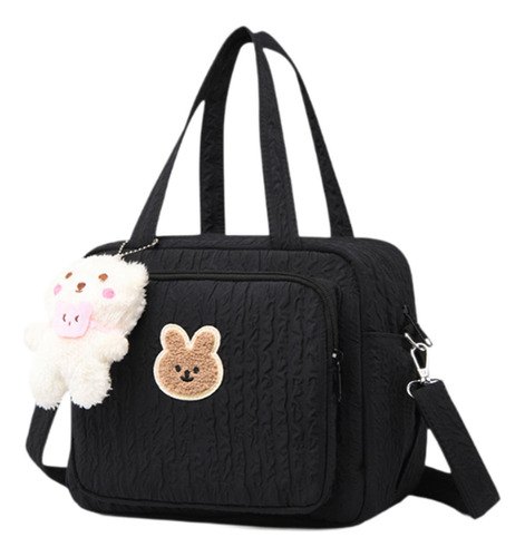 Elegante Bolso De Mano Para Pañales Para Mamás En Negro