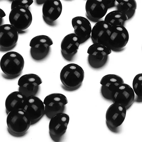 Ojos De Seguridad Negros De Fieltro Con Agujas Para Muñecas