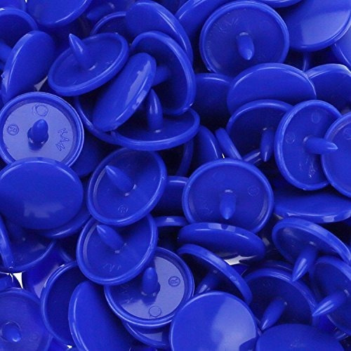 Broches De Presion Plasticos 12 Mm X100u. /azul 