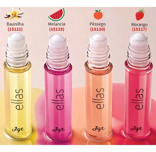 Gloss Labial Roll On Ellas Jequiti - Brilho Maçãvd/baunilha+ Cor Uva