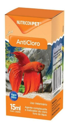 Anticloro Nutricon 15ml Neutraliza Cloro Cloramina Aquários