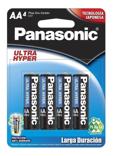 Pila Panasonic Carbon Zinc Azul Aa Con 48 Unidades 1.5v