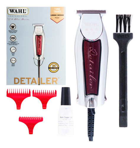 Recortadora Wahl Professional 5 Star Detailer 8081 bordó y plateada 220V