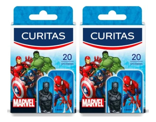 Curitas Marvel X 20 Unidades Kit X2