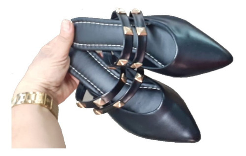 Imagem 5 de 6 de Kit 3 Pares Sapatilha Feminina Rasteirinha Flat Rasteira