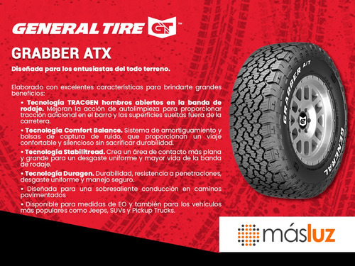 4 Llantas Grabber Atx General Tire Medida 275/65r20 126s