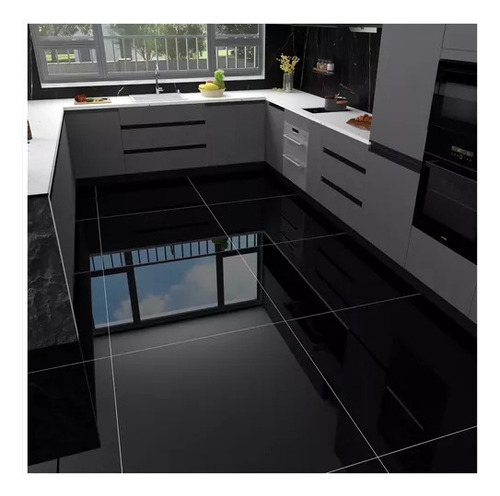 Porcelanato Ceramica Negro Brillante 60x60