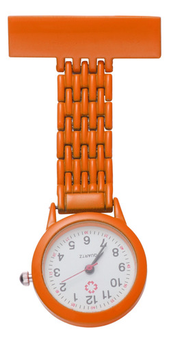 Reloj Moderno De Enfermera Naranja Para Colgar En El Bolsill
