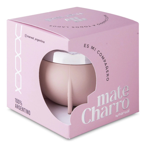 Mate Térmico Uruguayo Globalross De Pvc - Ideal Para Viajes Rosa Lisa